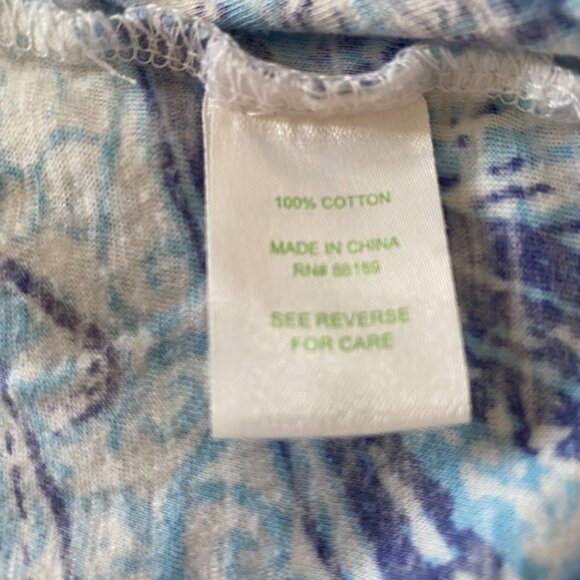 LILLY PULITZER Women's Baby Blue Sea Shell Print TSHIRT Dress Summer Size Small - Picture 7 of 7